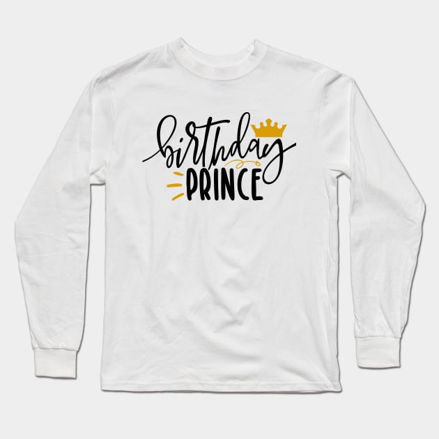 Birthday Prince Long Sleeve T-Shirt by Coral Graphics